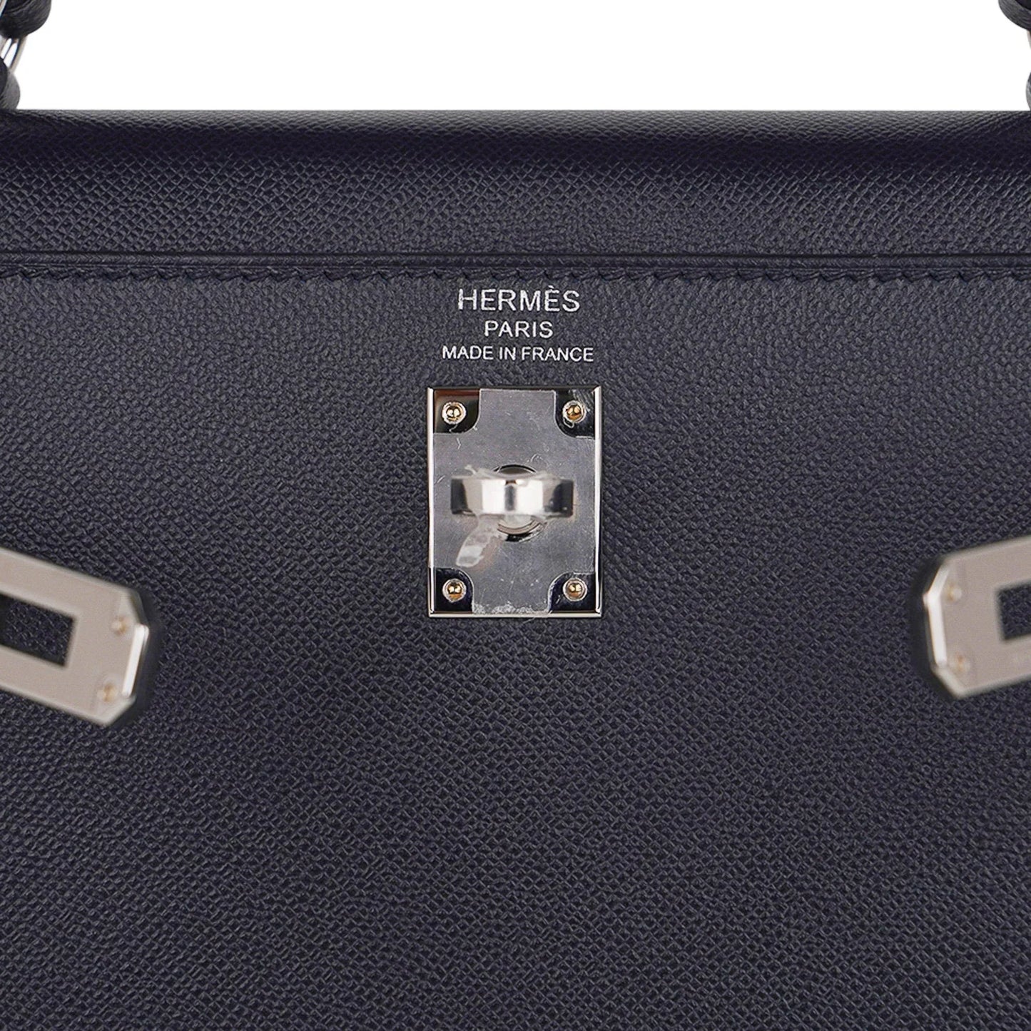 Verso Kelly Sellier 25 Bag Bleu de Minuit & Etrusque Veau Madame Leather with Palladium Hardware