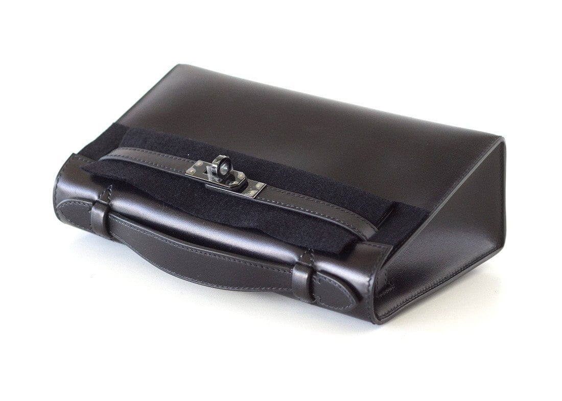 Kelly Pochette Clutch Bag Limited Edition So Black Box Leather Very Rare