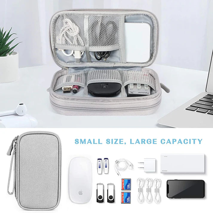 Double-Layer Tech Organizer Pouch