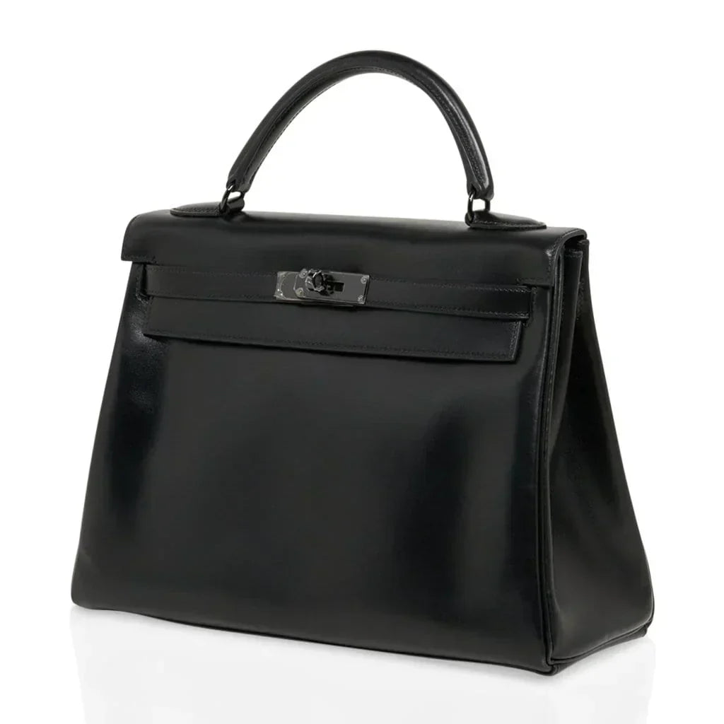 Kelly 32 So Black Bag Box Leather Limited Edition