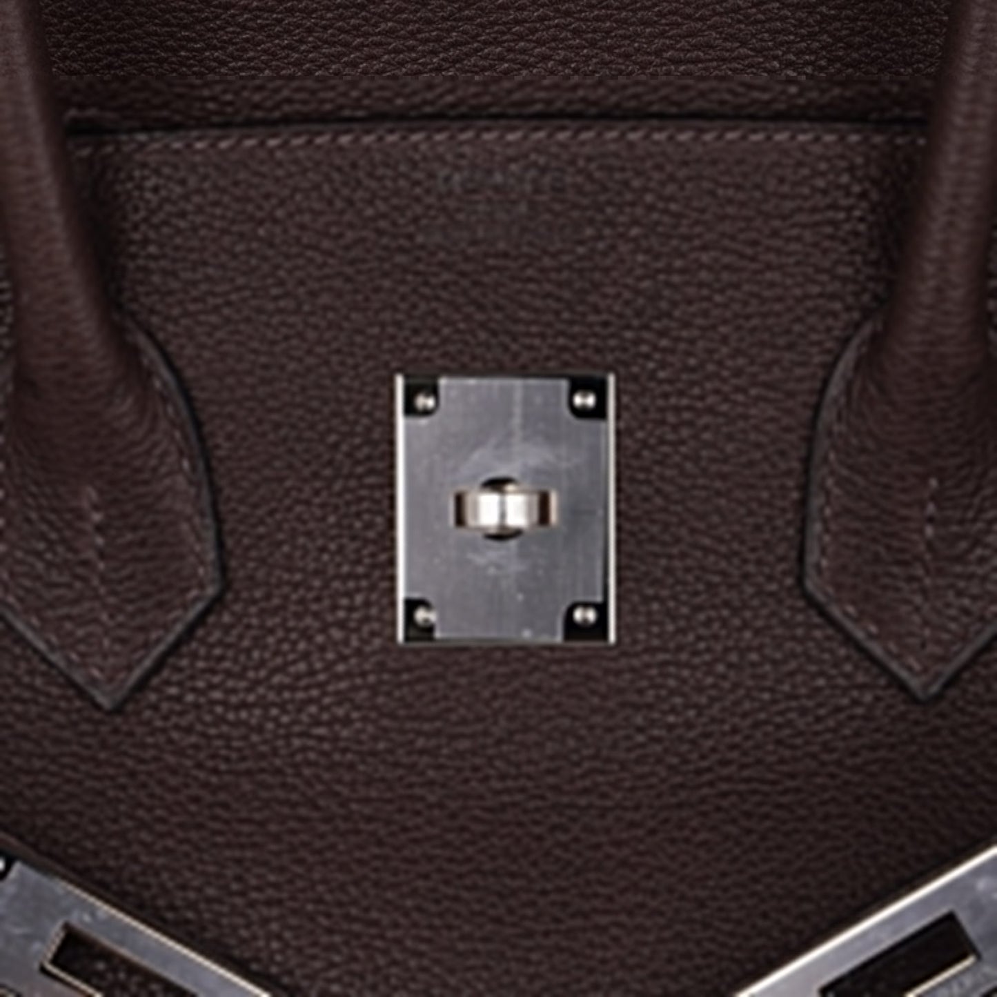 Birkin 35 Bag Ebene Barenia Faubourg Leather with Palladium Hardware