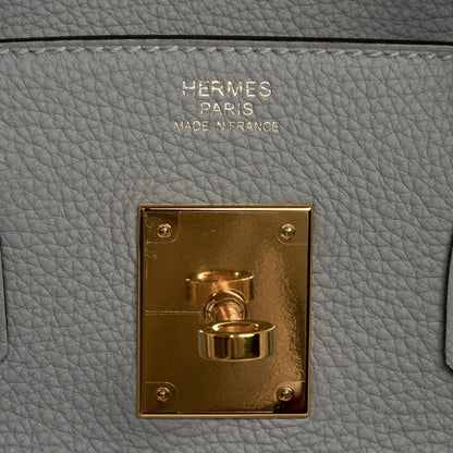 Birkin 30 Bag Gris Mouette Gold Hardware Togo Leather