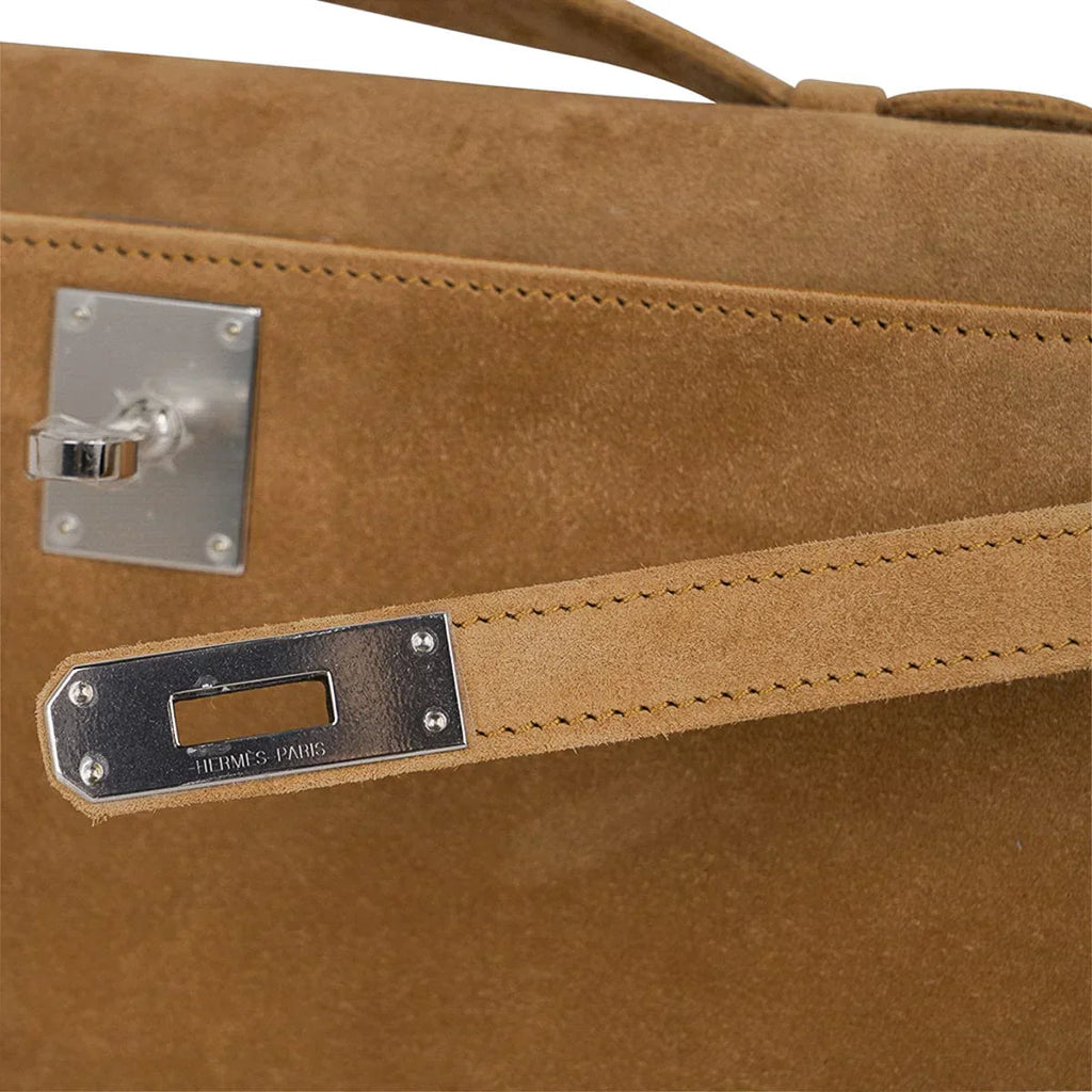 Limited Edition Kelly Cut Bag Ocre Doblis with Palladium Hardware