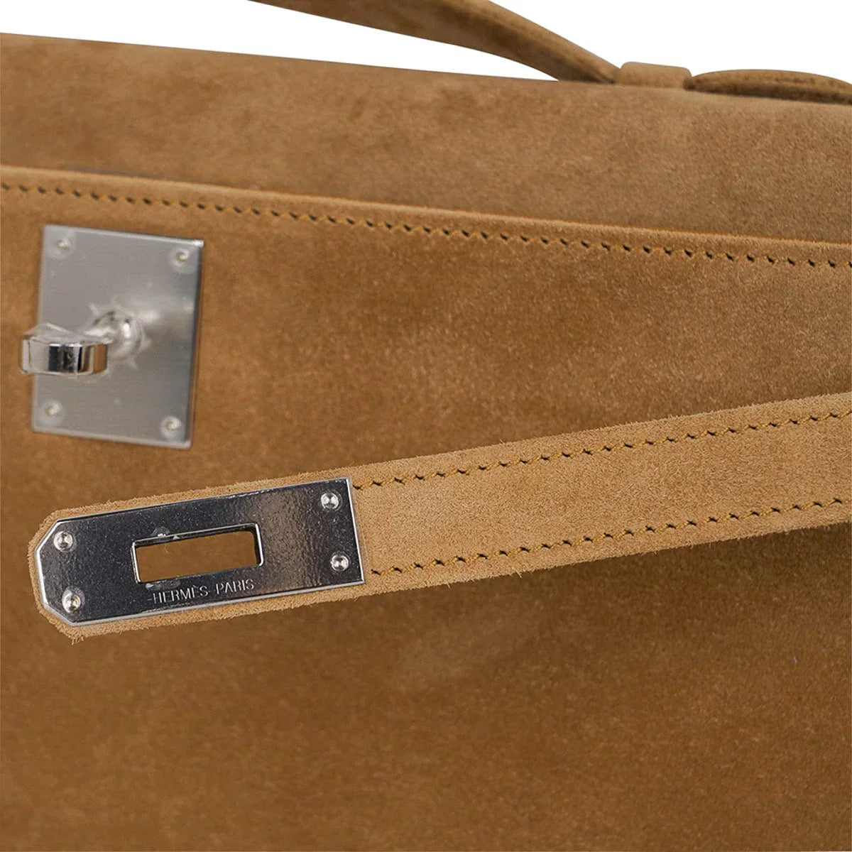 Limited Edition Kelly Cut Bag Ocre Doblis with Palladium Hardware