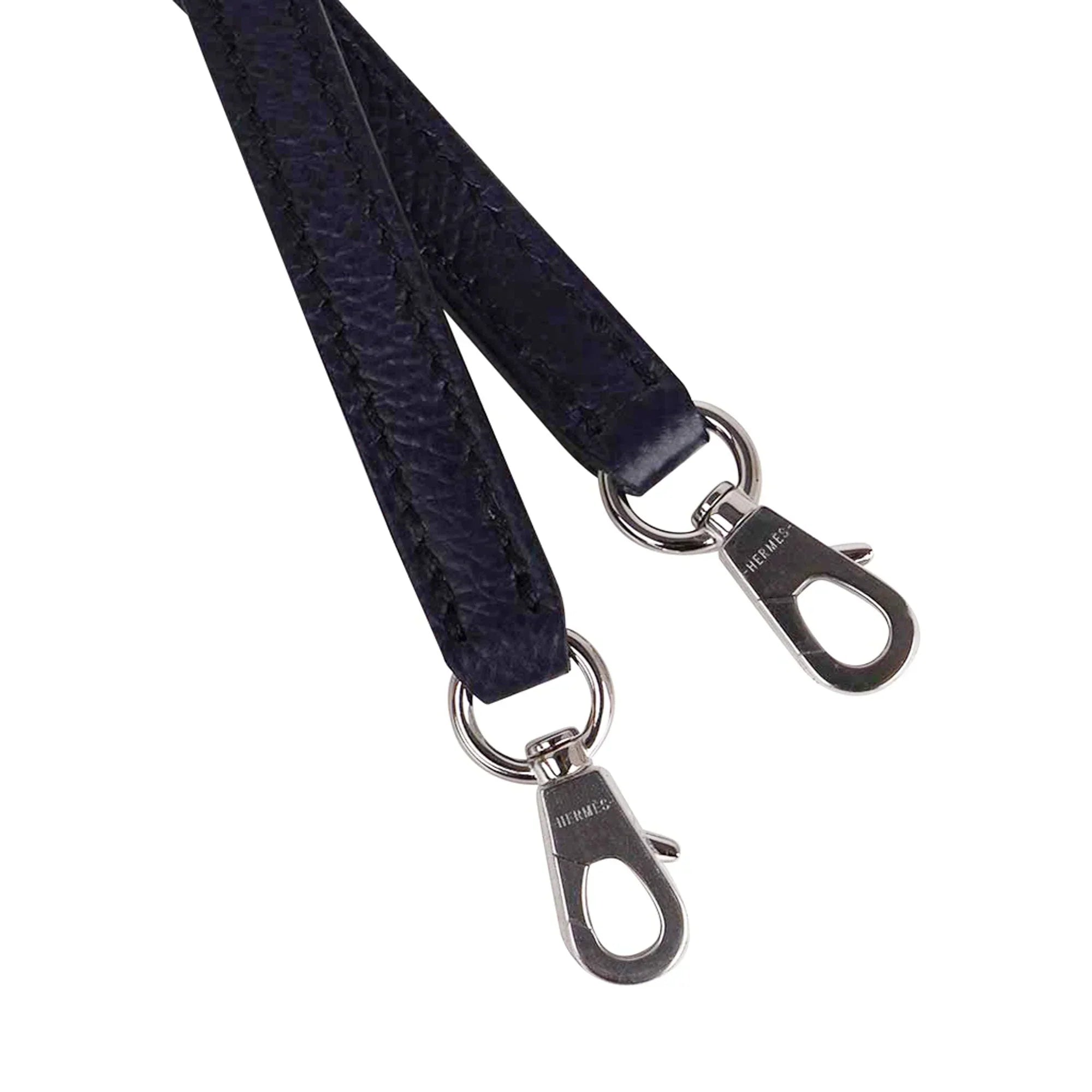 Special Order HSS Mini Kelly 20 Bag Sellier Craie & Blue Indigo Epsom Leather with Palladium Hardware