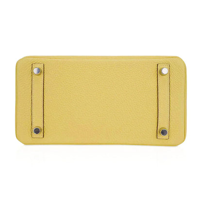 Birkin 25 Bag Jaune Poussin Togo Leather with Palladium Hardware