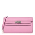Kelly To Go Wallet Mauve Sylvestre Epsom Palladium Hardware