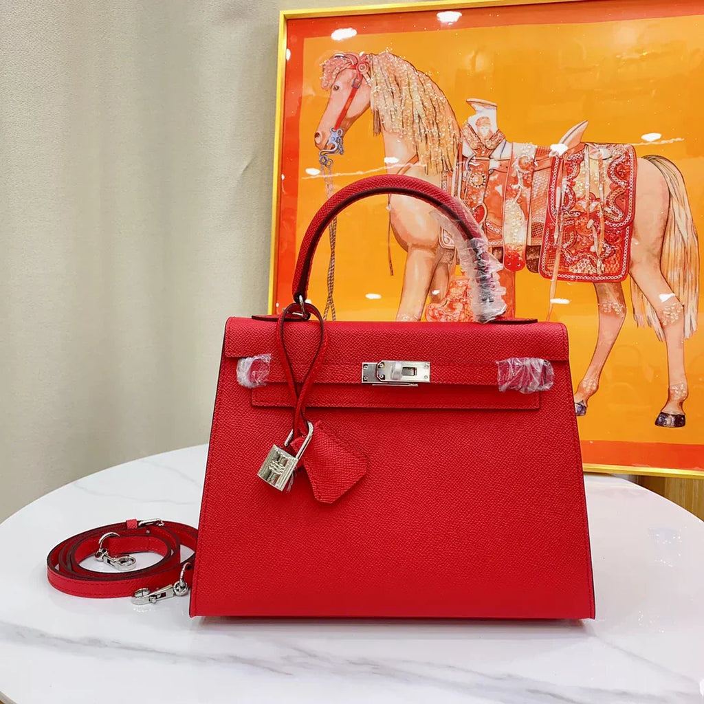 Kelly Sellier Verso Rouge Piment Palladium Hardware