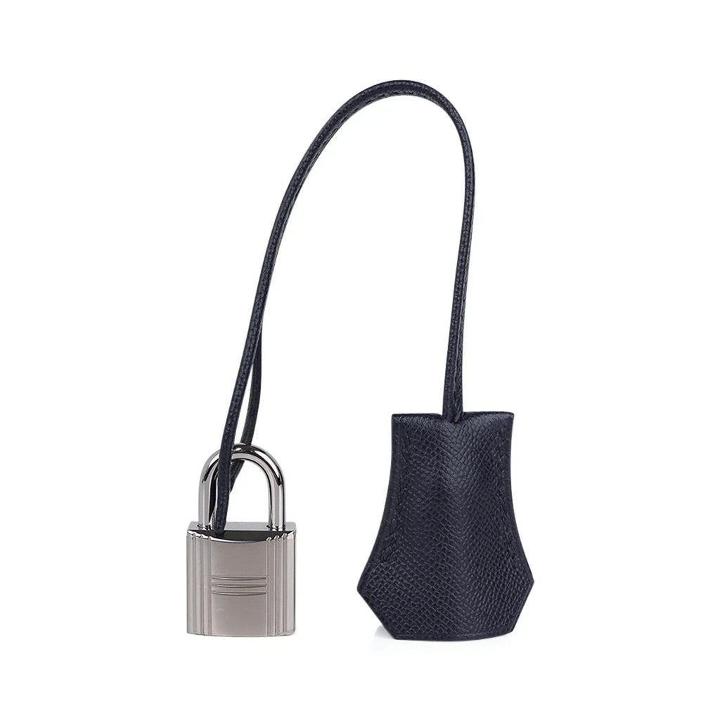 Verso Kelly Sellier 25 Bag Bleu de Minuit & Etrusque Veau Madame Leather with Palladium Hardware