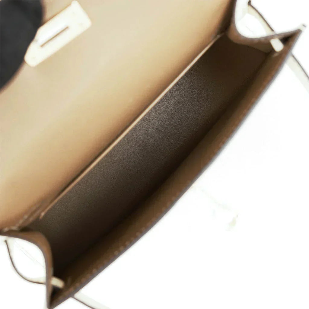 Kelly II Mini Gris Tourterelle Ostrich Gold Hardware
