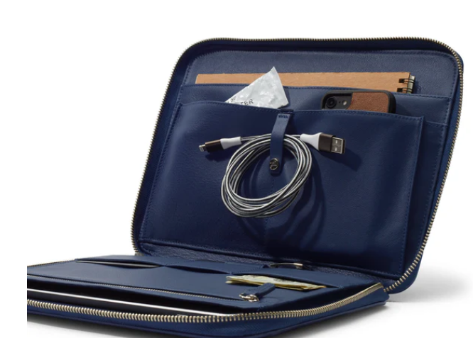 Multi-Functional Leather Travel Portfolio Organizer