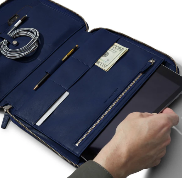 Multi-Functional Leather Travel Portfolio Organizer