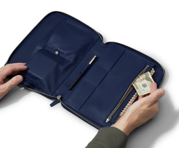 Multi-Functional Leather Travel Portfolio Organizer