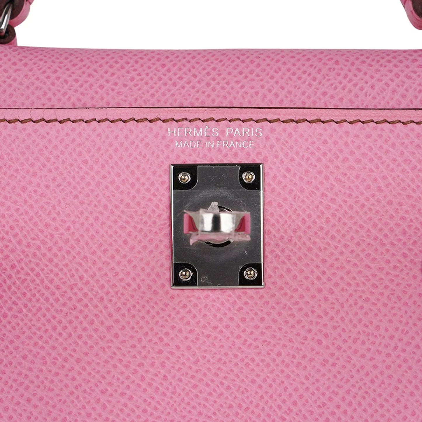 Mini Kelly 20 Sellier Bag in 5P Pink Bubblegum Epsom Leather with Palladium Hardware