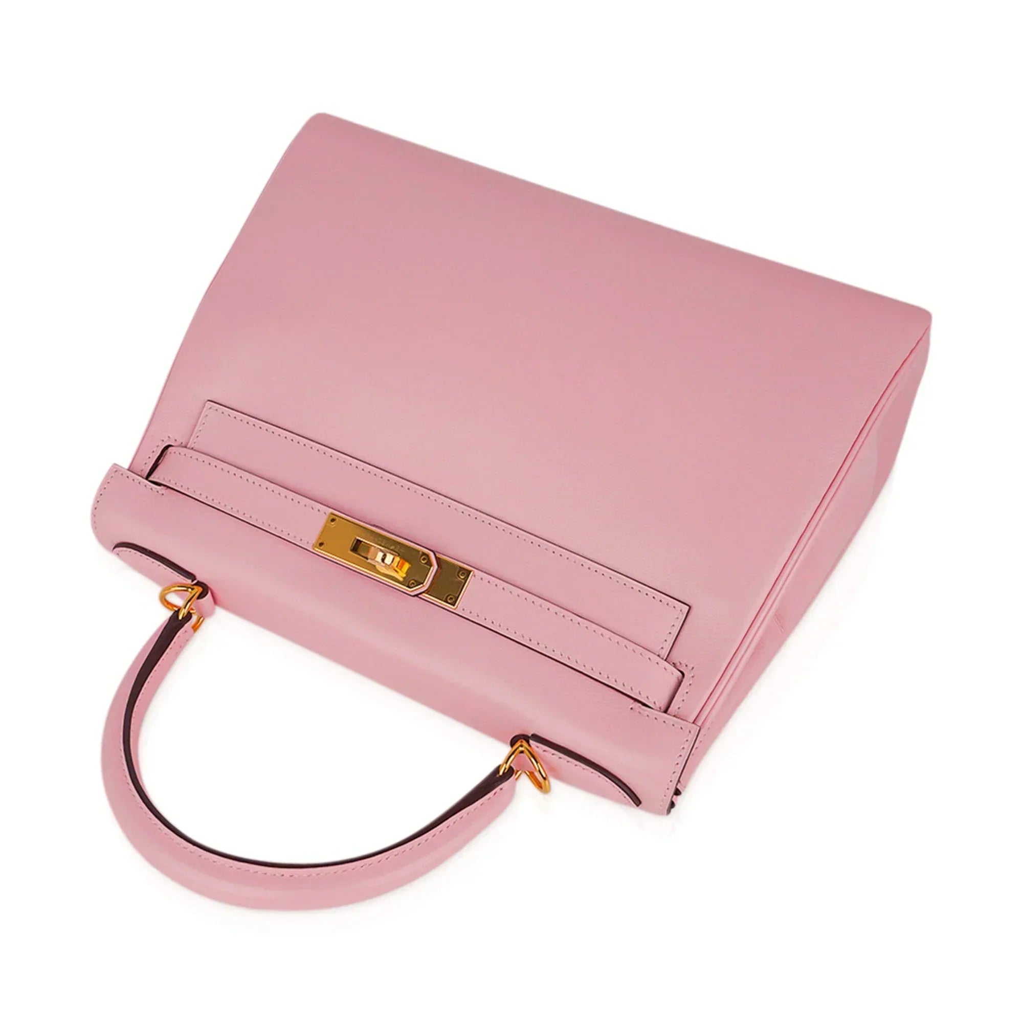 Kelly 28 Bag Rose Sakura Gold Hardware Swift Leather