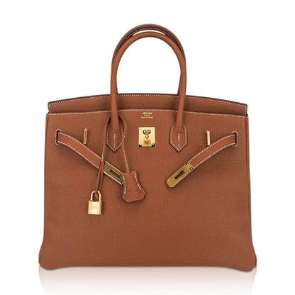 Birkin 35 Bag Gold Togo Leather with Gold Hardware