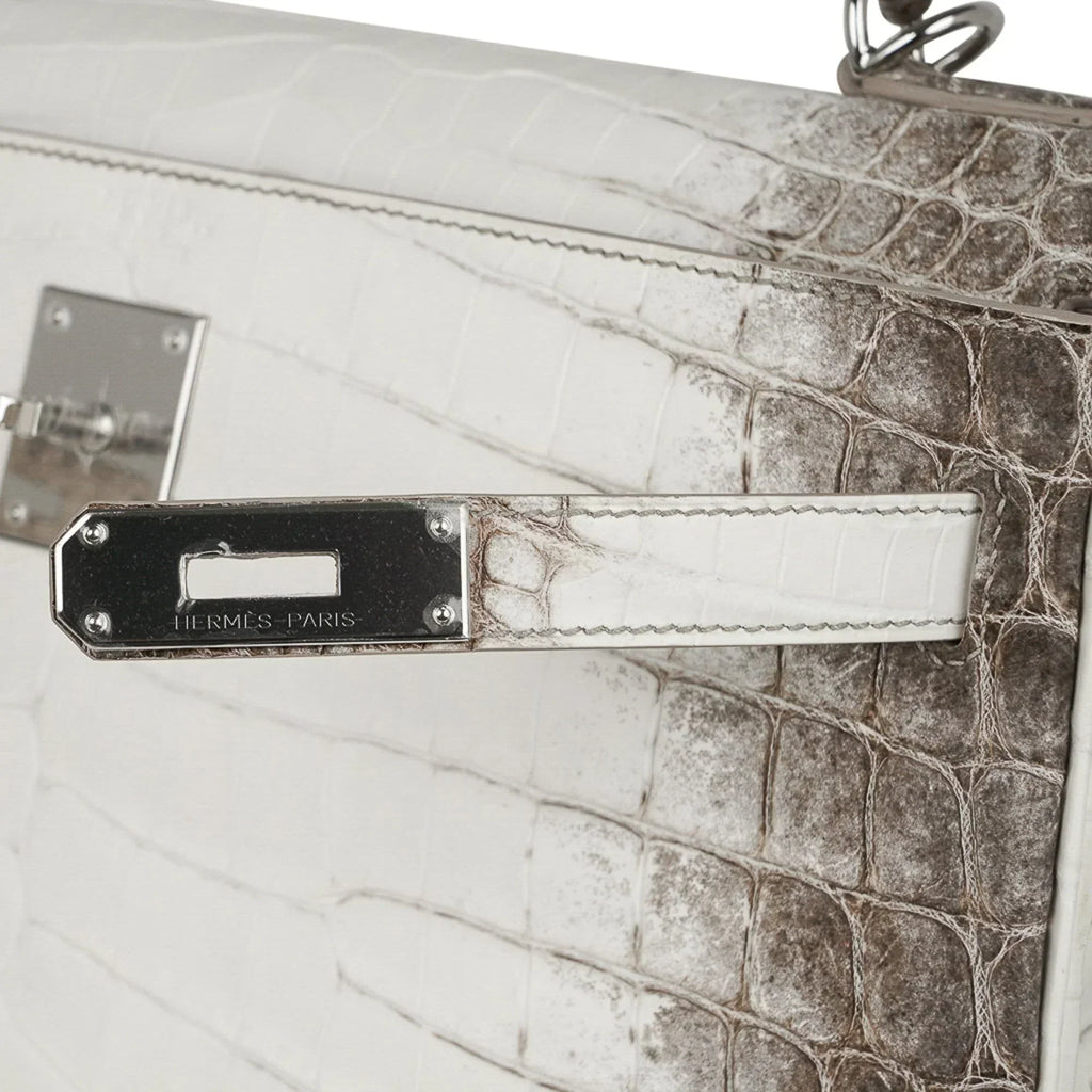 Limited Edition Kelly 32 Bag Himalaya Crocodile with Palladium Hardware