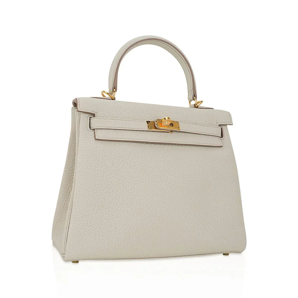 Kelly 25 Retourne Bag Beton Togo Leather with Gold Hardware