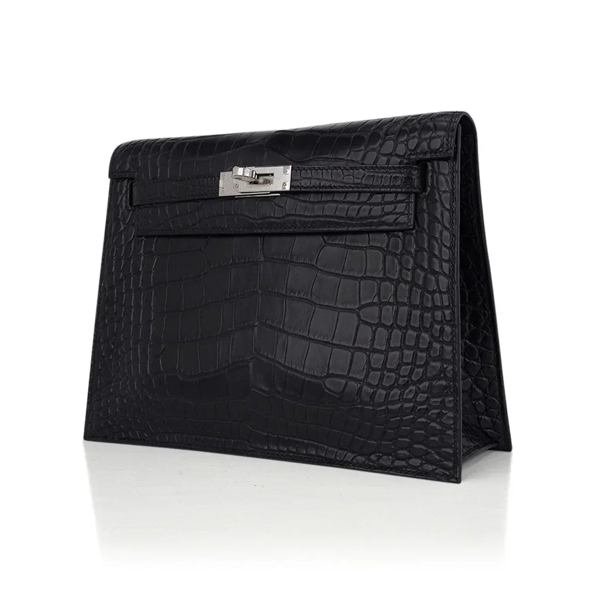 Limited Edition Kelly Danse Bag Matte Black Crocodile