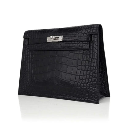 Limited Edition Kelly Danse Bag Matte Black Crocodile