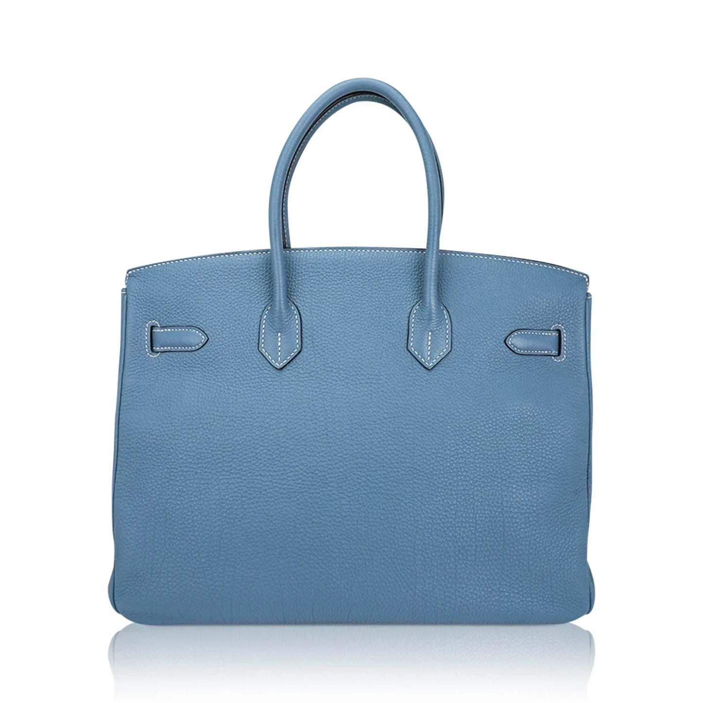 Birkin 35 Bag Blue Jean Togo Leather with Palladium Hardware
