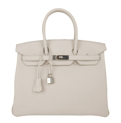 Birkin 35 Bag Beton Clemence Palladium Hardware