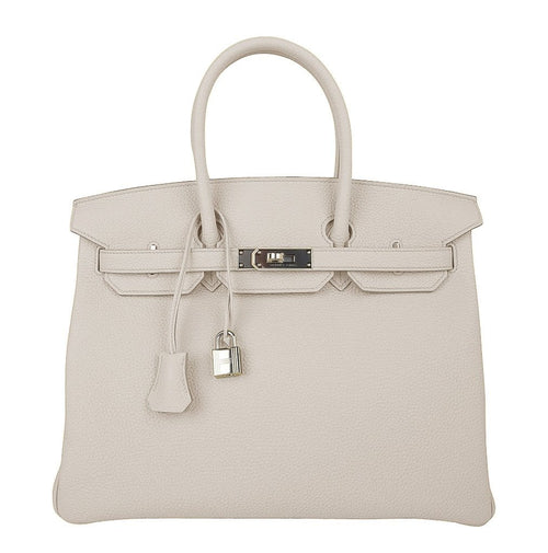 Birkin 35 Bag Beton Clemence Palladium Hardware