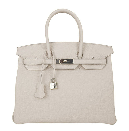 Birkin 35 Bag Beton Clemence Palladium Hardware