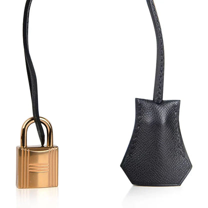 Birkin Sellier Limited Edition 30 Bag Black Veau Graine Monsieur Laiton