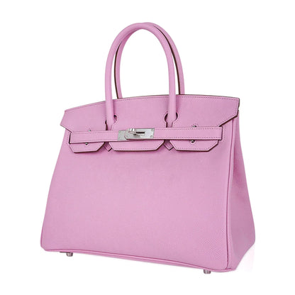 Birkin 30 Bag Mauve Sylvestre Epsom Leather with Palladium Hardware