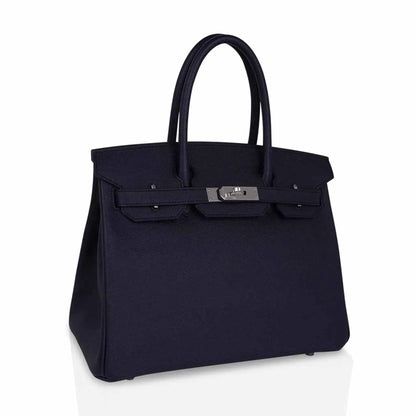 Birkin 30 Bag Indigo Epsom Palladium Hardware New w/ Box