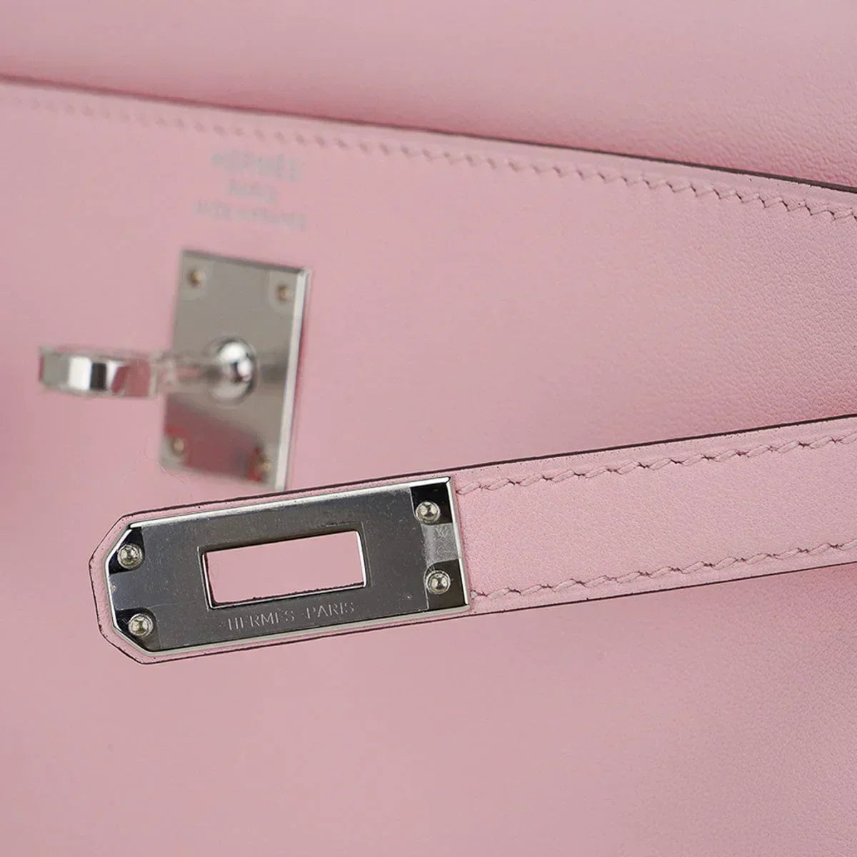 Kelly 25 Bag Rose Sakura Swift Leather with Palladium Hardware