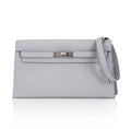 Kelly Elan Gris Pantin Veau Madame Leather with Palladium Hardware