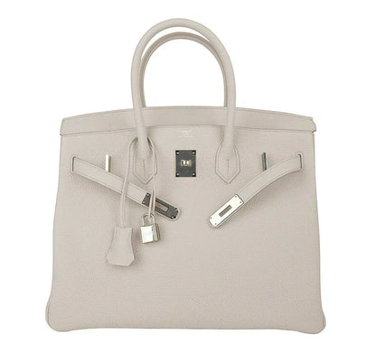 Birkin 35 Bag Beton Clemence Palladium Hardware