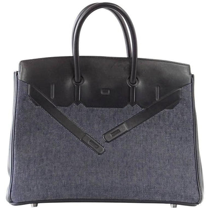 Birkin 35 Bag Rare Limited Edition Denim Shadow