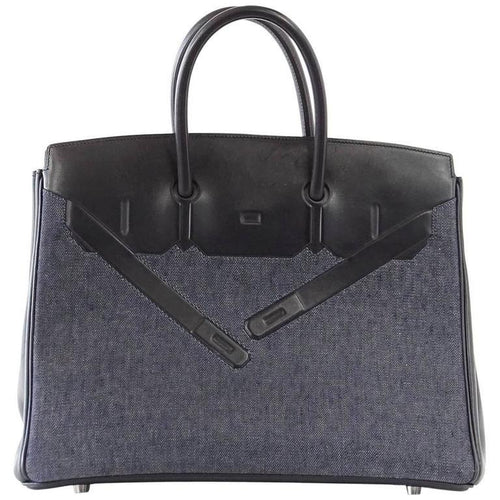 Birkin 35 Bag Rare Limited Edition Denim Shadow
