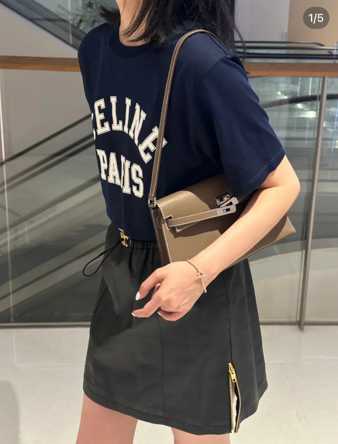 Kelly Wallet To Go Etoupe Epsom Palladium Hardware
