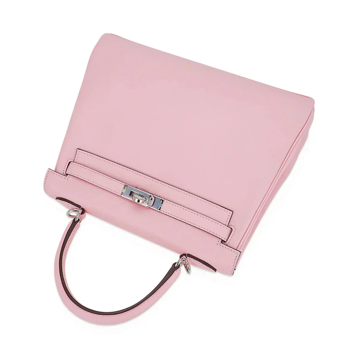 Kelly 25 Bag Rose Sakura Swift Leather with Palladium Hardware