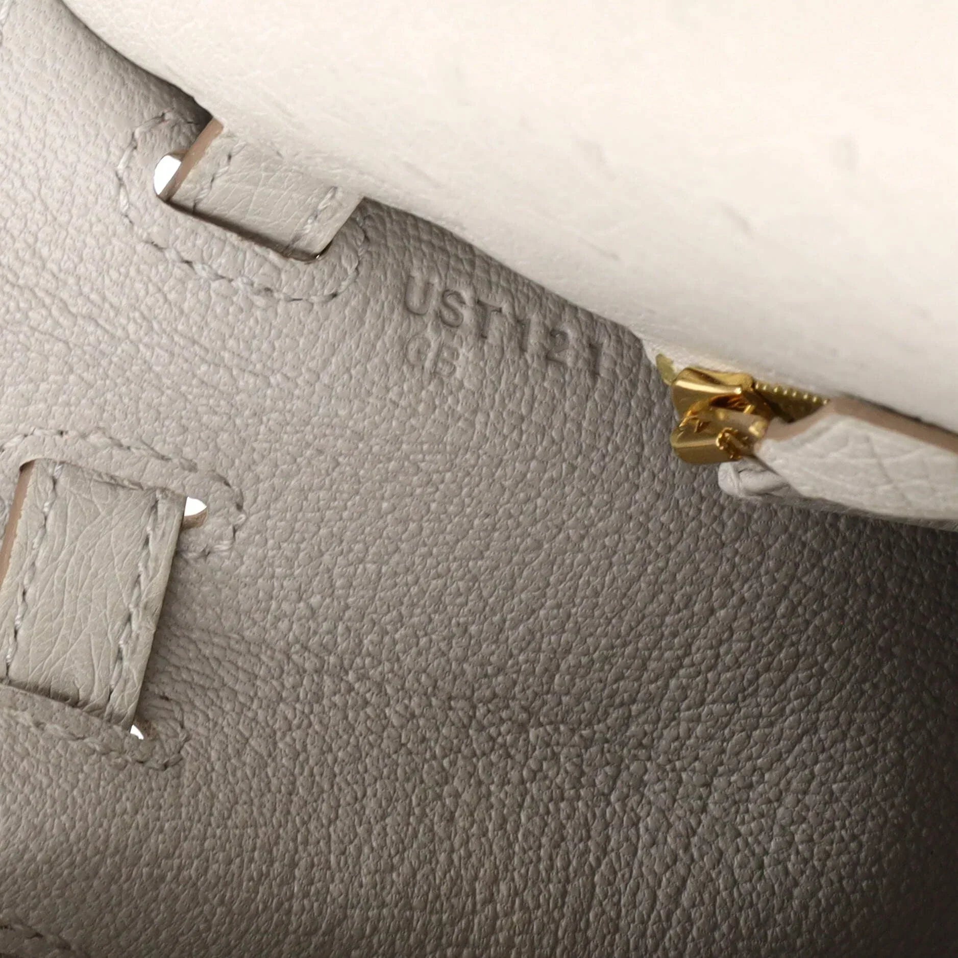 Kelly II Sellier Mini Beton Ostrich Gold Hardware