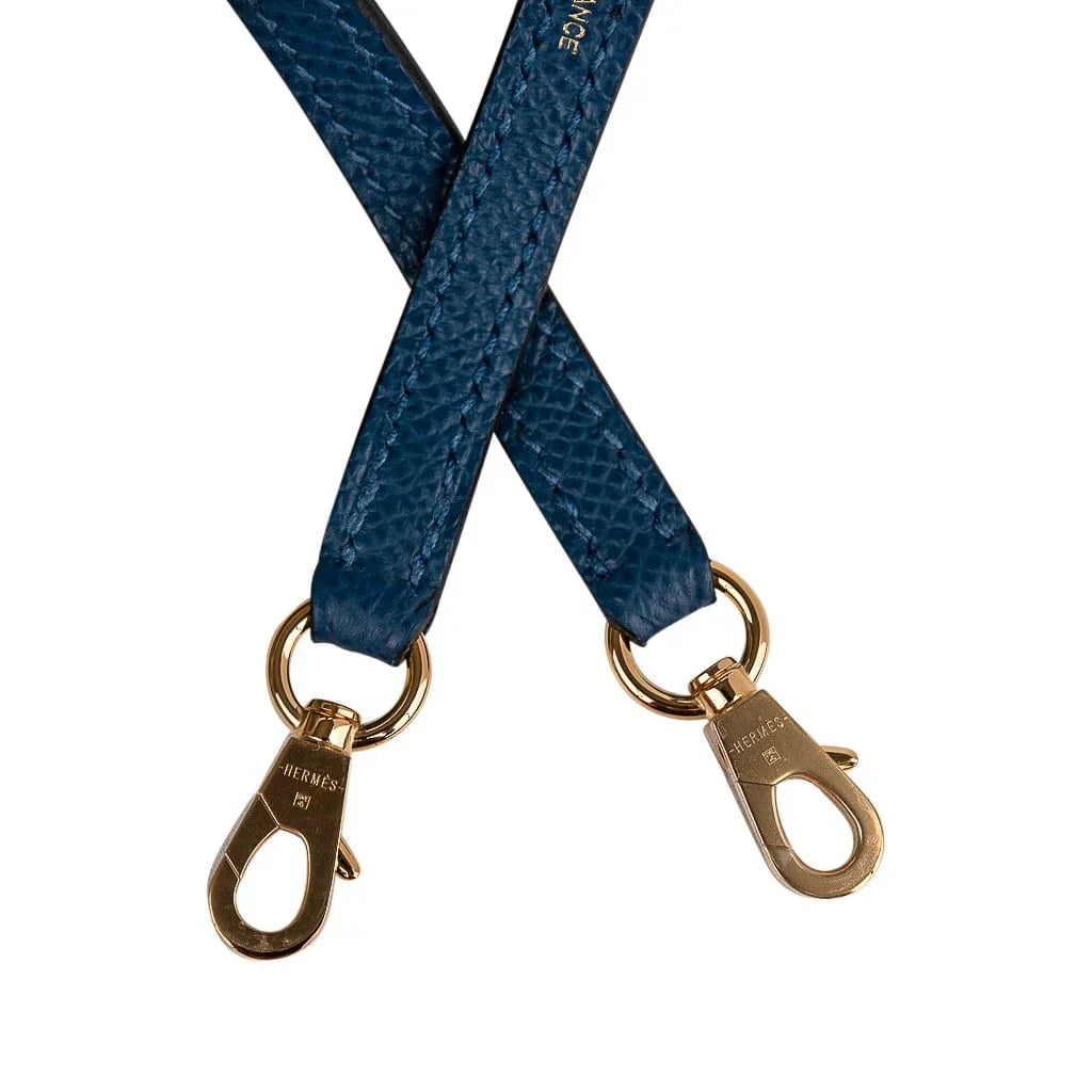 Kelly 20 Mini Sellier Bag Deep Blue Epsom Leather Gold Hardware