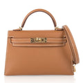 Mini Kelly 20 Bag Sellier Gold Epsom Leather with Gold Hardware