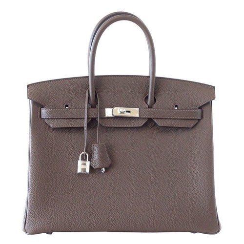 Birkin 35 Bag Ecorce (Bark)Taupe Togo Palladium