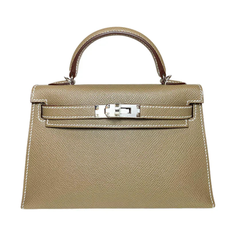 Kelly Sellier Craie and Trench Epsom Brushed Palladium Hardware