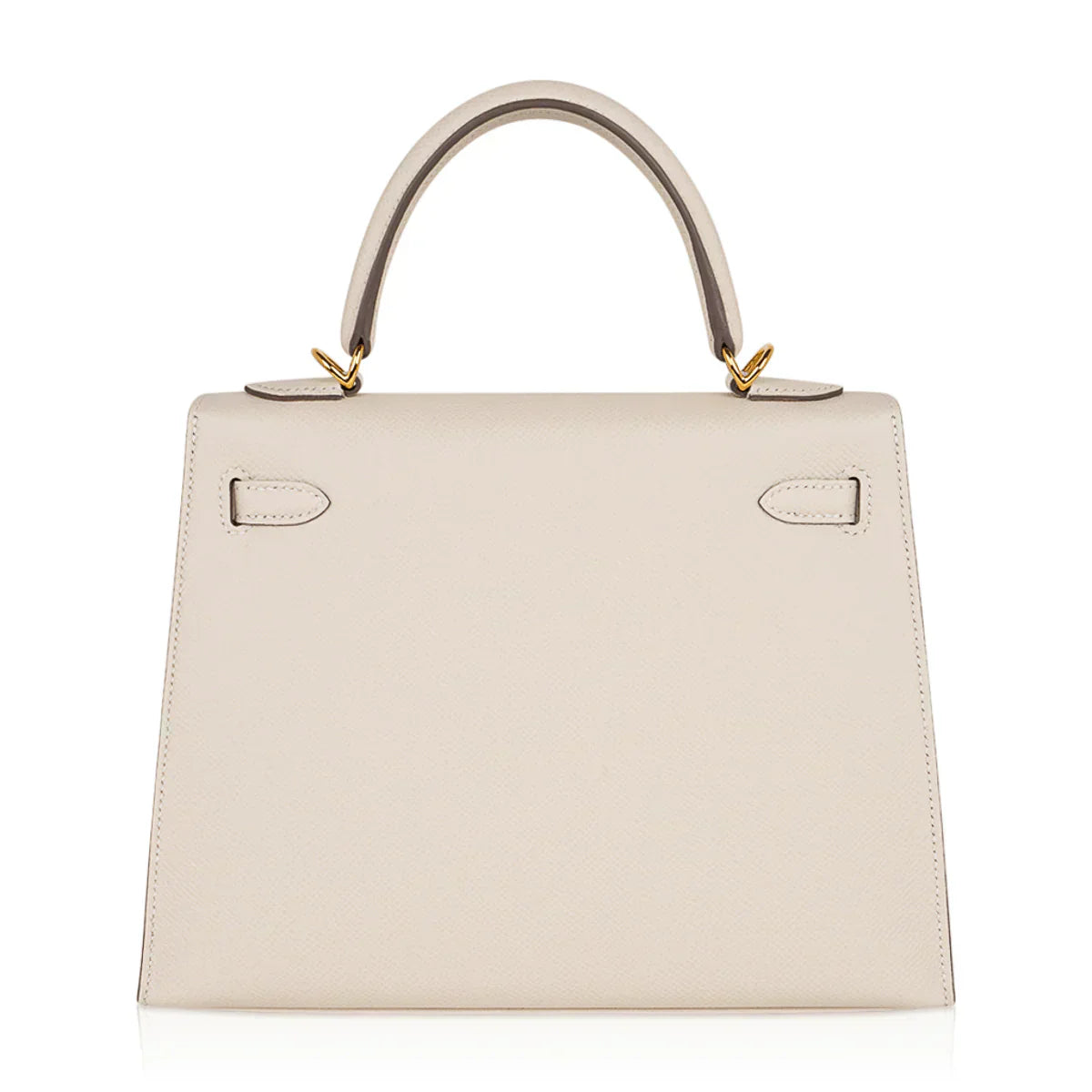 Kelly 25 Sellier Bag Craie Epsom Leather with Gold Hardware