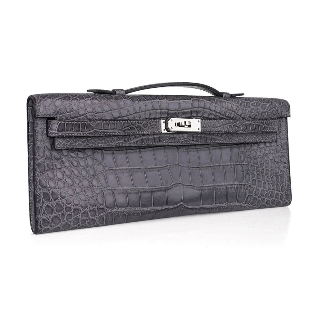 Kelly Cut Bag Gris Paris Grey Matte Alligator Palladium VERY rare