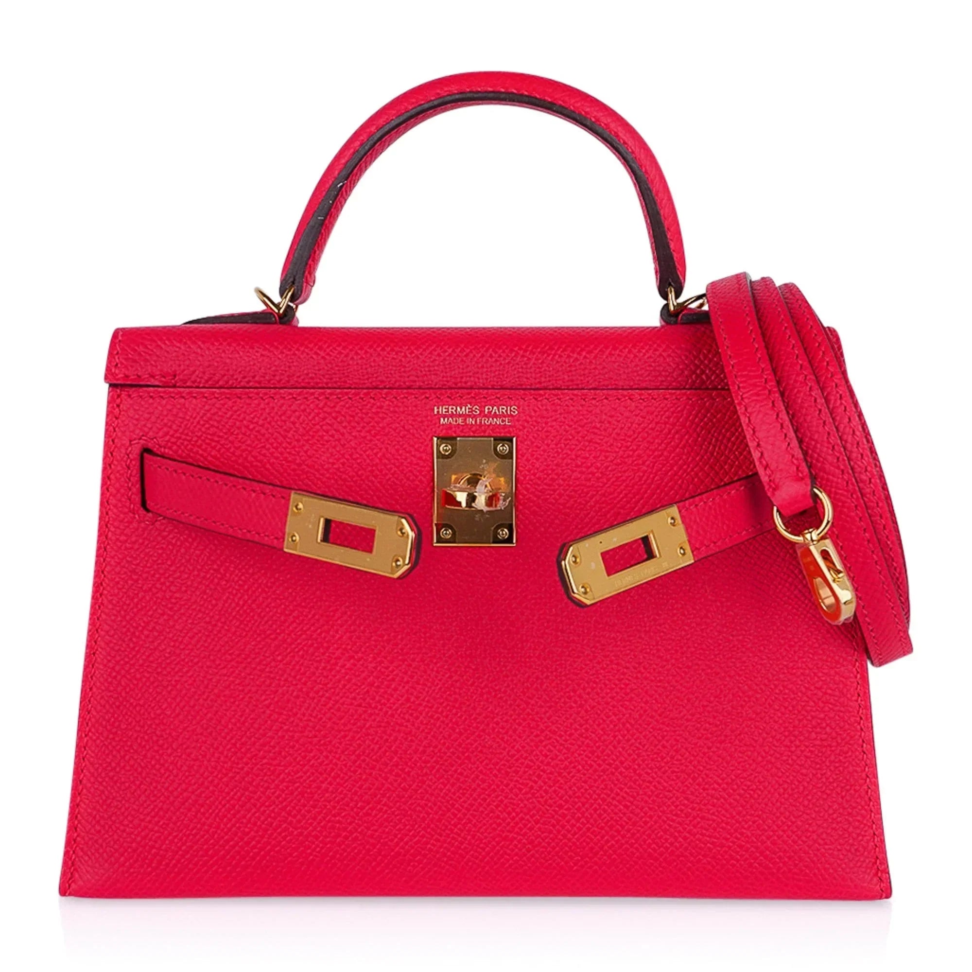 Kelly 20 Mini Sellier Bag Rose Extreme Epsom Gold Hardware New w/Box