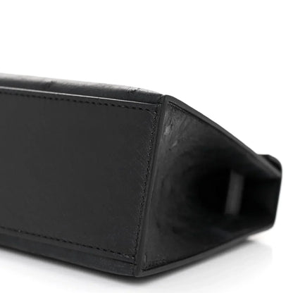 Kelly Pochette Black Ostrich Clutch Gold Hardware