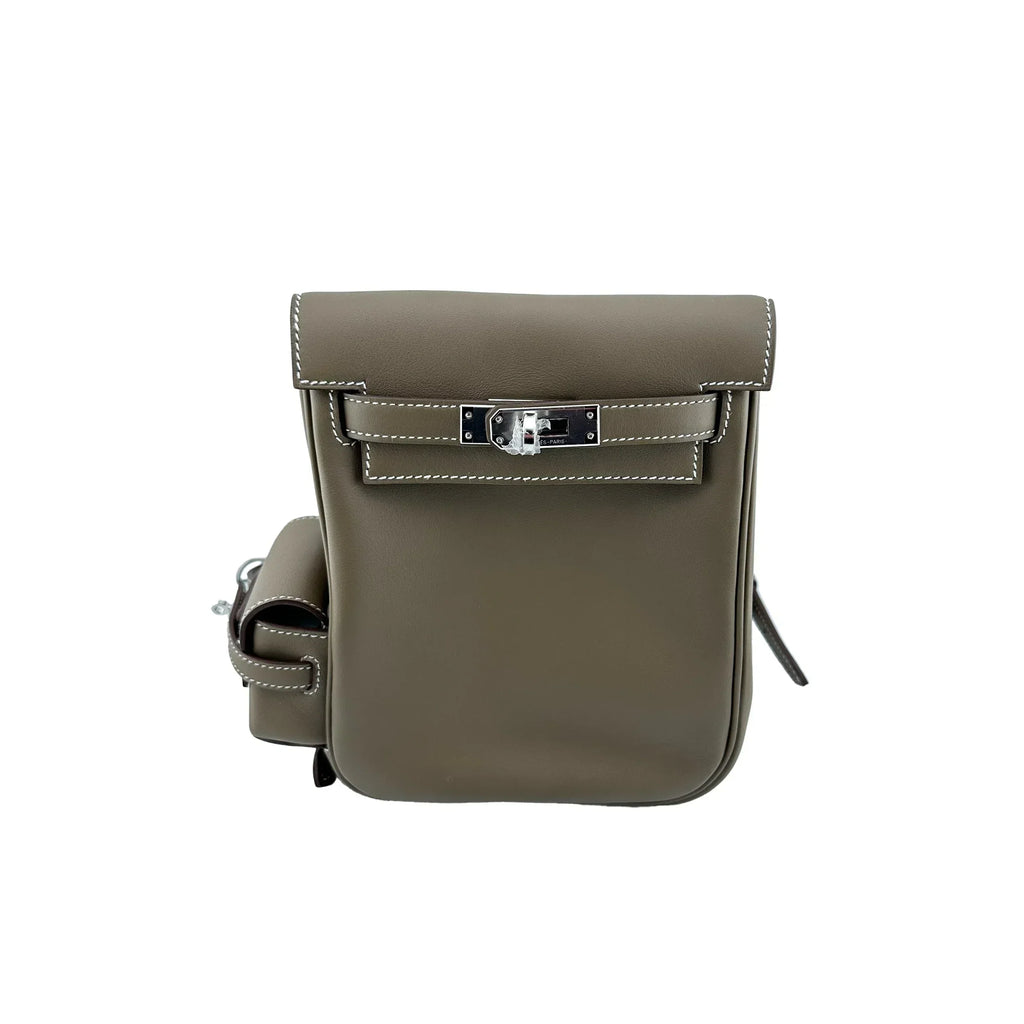 Kelly Jump Backpack Etoupe Swift with Palladium Hardware