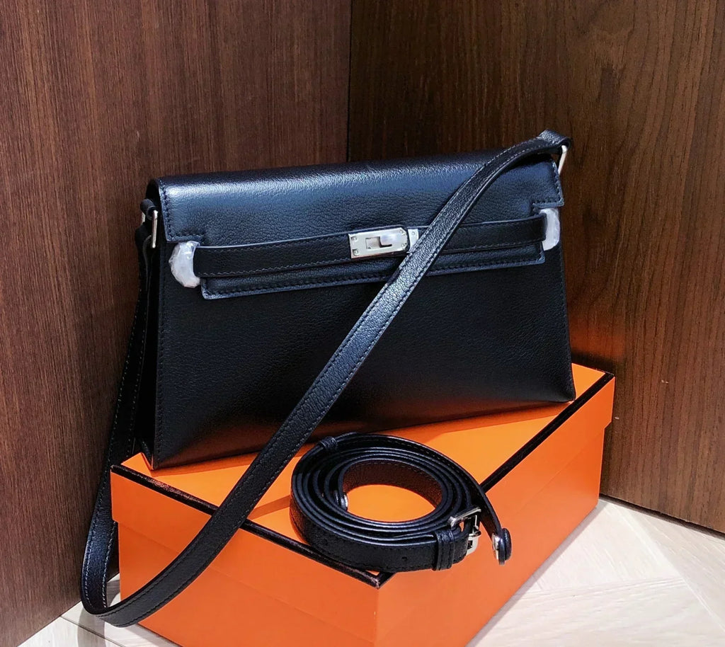 Kelly Elan Black Chevre Chamkila Palladium Hardware