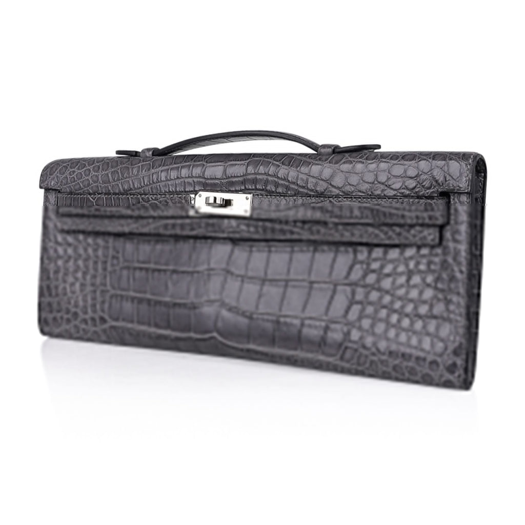 Kelly Cut Bag Gris Paris Grey Matte Alligator Palladium VERY rare